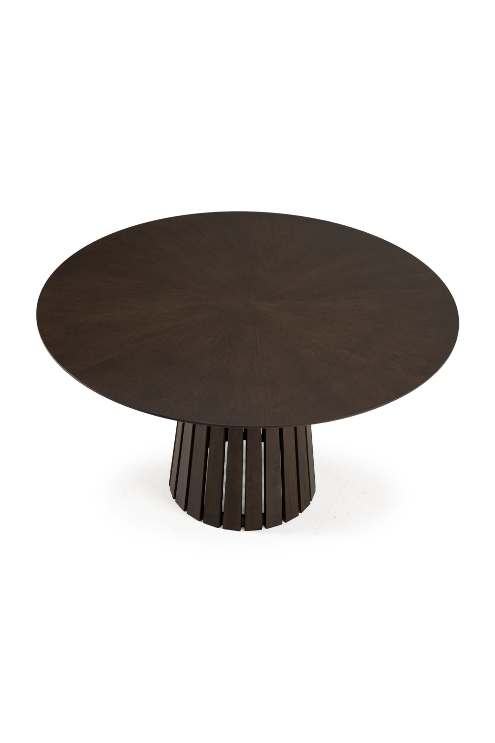   Wenge Veneer Round Dining Table | Oroa.com
