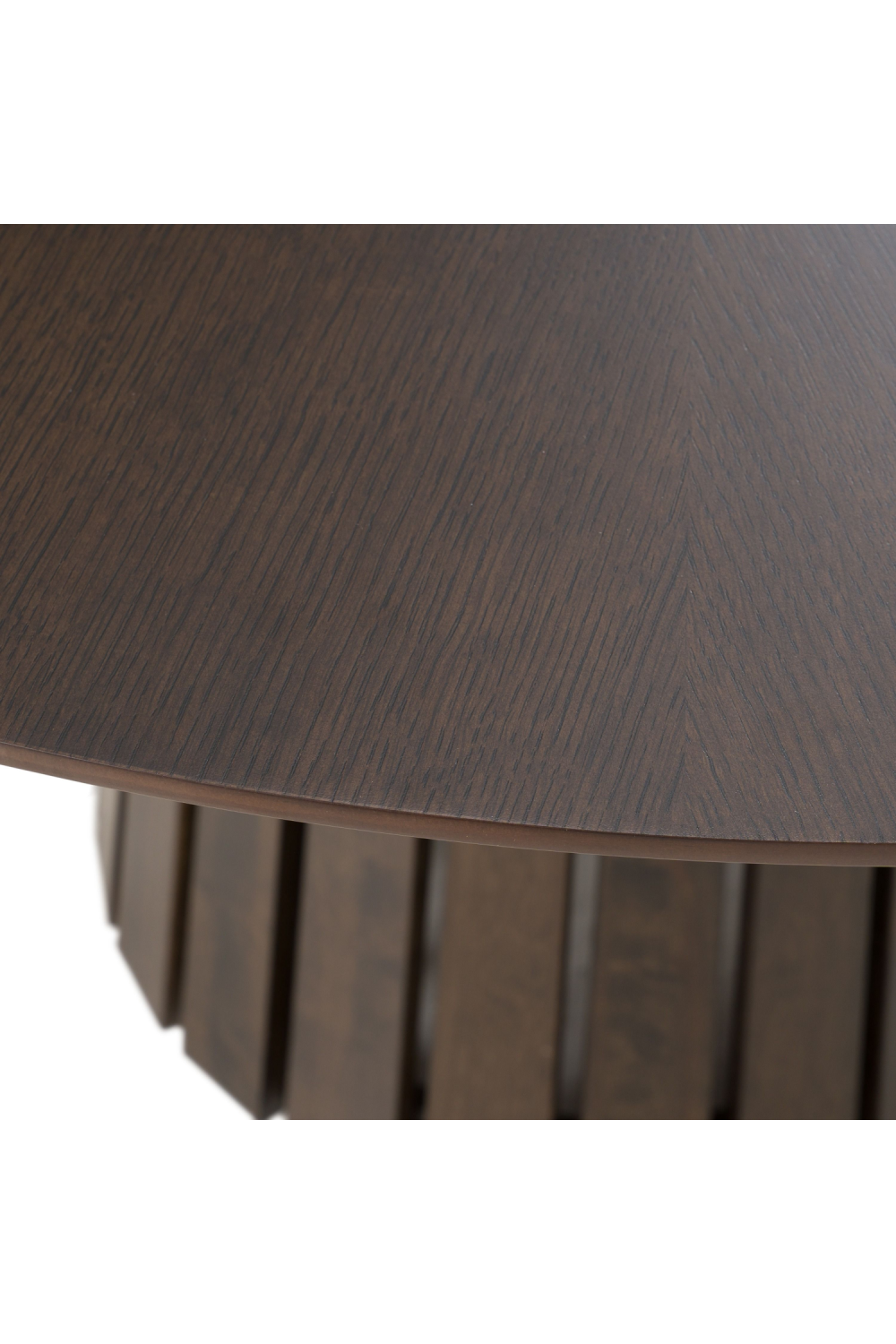   Wenge Veneer Round Dining Table | Oroa.com