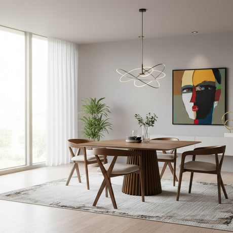 Square Walnut Dining Table | OROA Modern Platte
