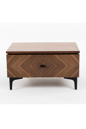 1-Drawer Walnut Veneer Nightstand | OROA Modern Paula | Oroa.com
