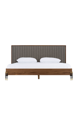 Gray Channeled Headboard Bed | OROA Modern Metcalf | Oroa.com
