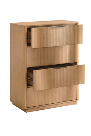 Reeded Wood 4-Drawer Chest | OROA Modern Santa Monica | Oroa.com