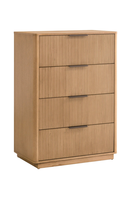 Reeded Wood 4-Drawer Chest | OROA Modern Santa Monica | Oroa.com