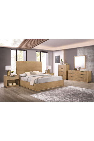 Reeded Wood 1-Drawer Nightstand | OROA Modern Santa Monica | Oroa.com