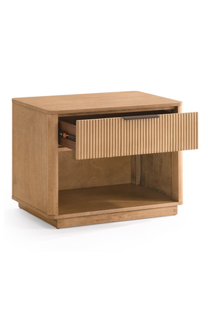 Reeded Wood 1-Drawer Nightstand | OROA Modern Santa Monica | Oroa.com
