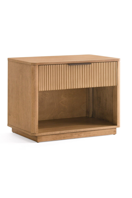 Reeded Wood 1-Drawer Nightstand | OROA Modern Santa Monica | Oroa.com