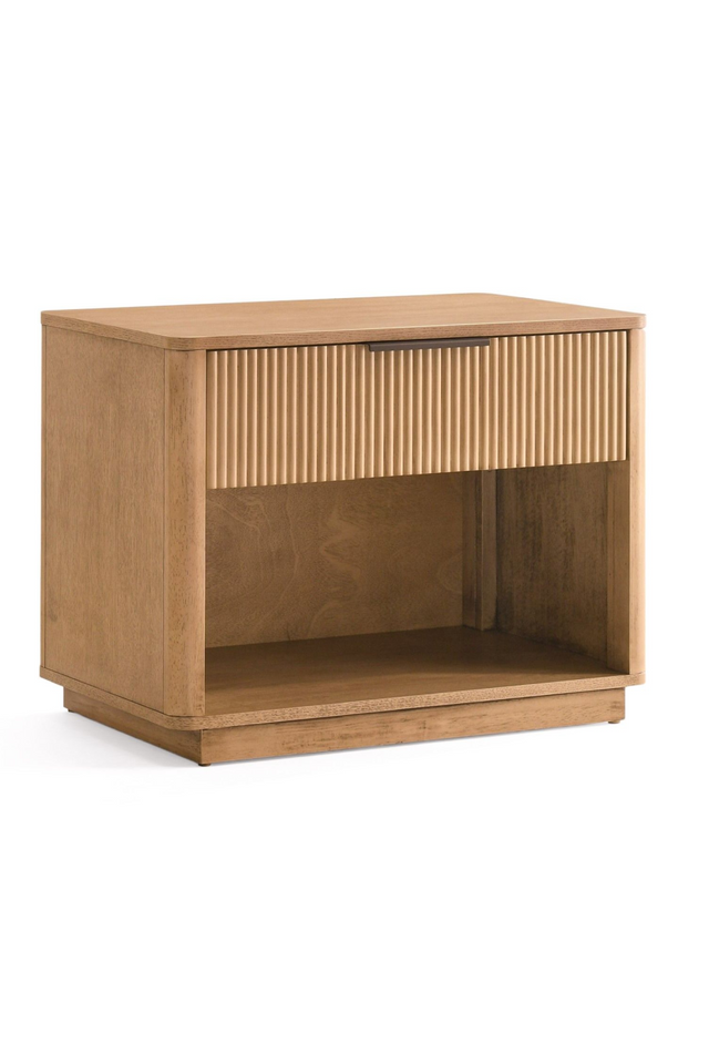 Reeded Wood 1-Drawer Nightstand | OROA Modern Santa Monica | Oroa.com