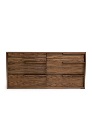 6-Drawer Walnut Veneer Dresser | OROA Modern Amberlie | Oroa.com