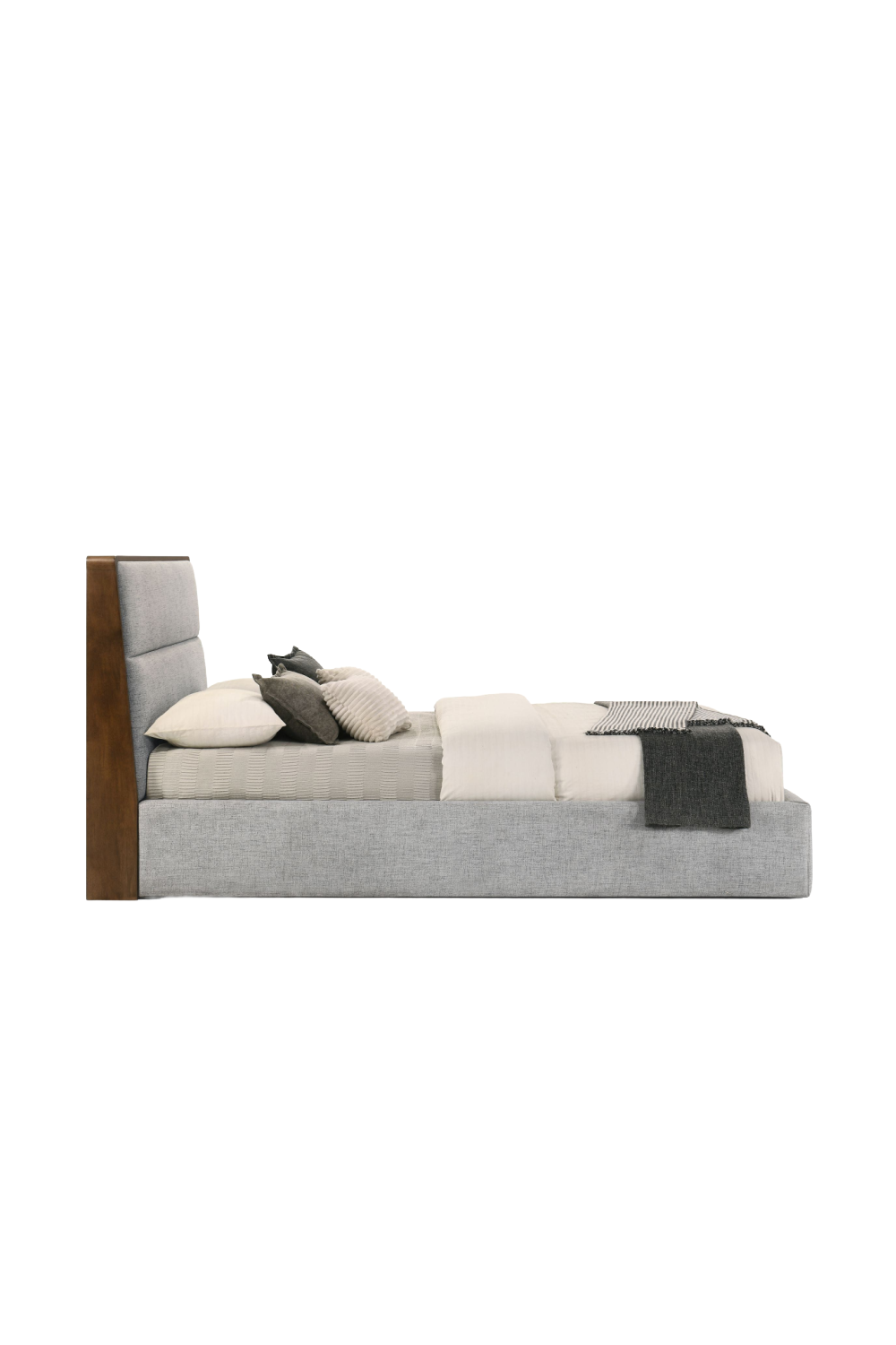 Gray Walnut-Trimmed Bed | OROA Modern Dustin | Oroa.com