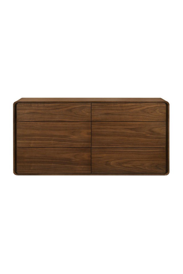 Solid Rubberwood 6-Drawer Dresser | OROA Modern Dustin | Oroa.com