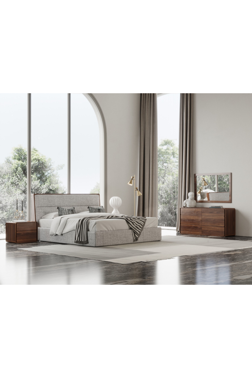 Solid Rubberwood 6-Drawer Dresser | OROA Modern Dustin | Oroa.com