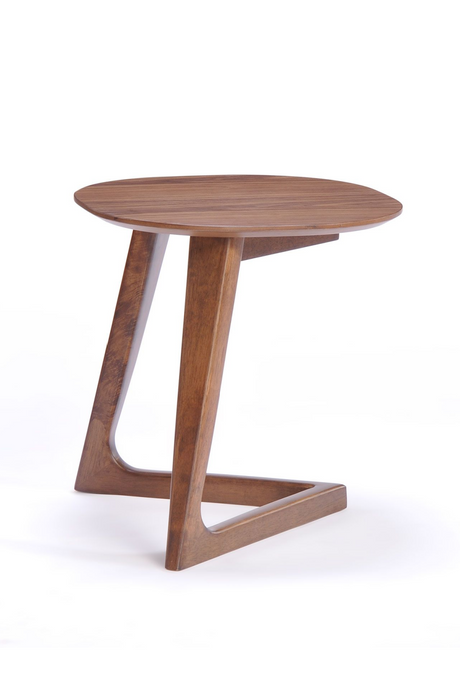 V-Shaped Base Walnut End Table | OROA Modern Jett | Oroa.com