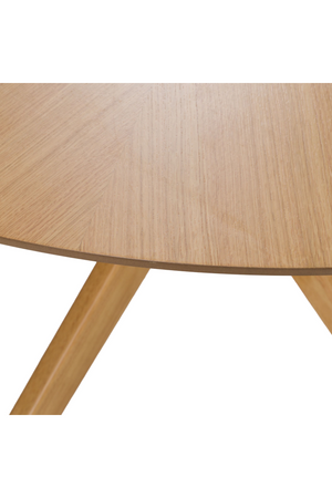 Round Natural Oak Dining Table | OROA Modern Prospect | Oroa.com