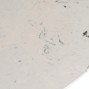 White Marble Round Dining Table | OROA Modern Nancy