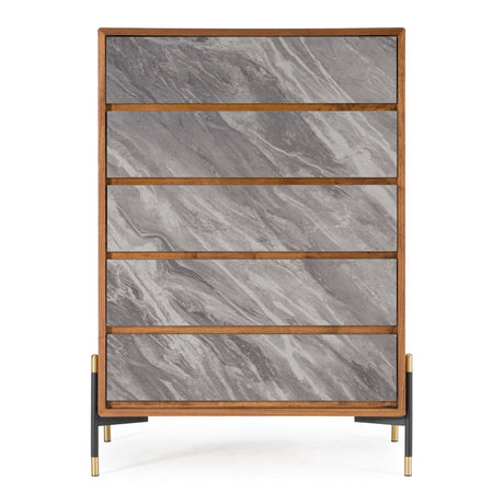   Volcanic Slate 5-Drawer Chest | Oroa.com
