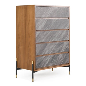   Volcanic Slate 5-Drawer Chest | Oroa.com