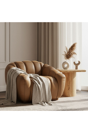 Tan Leather Lounge Chair | OROA Modern Ekwok | Oroa.com