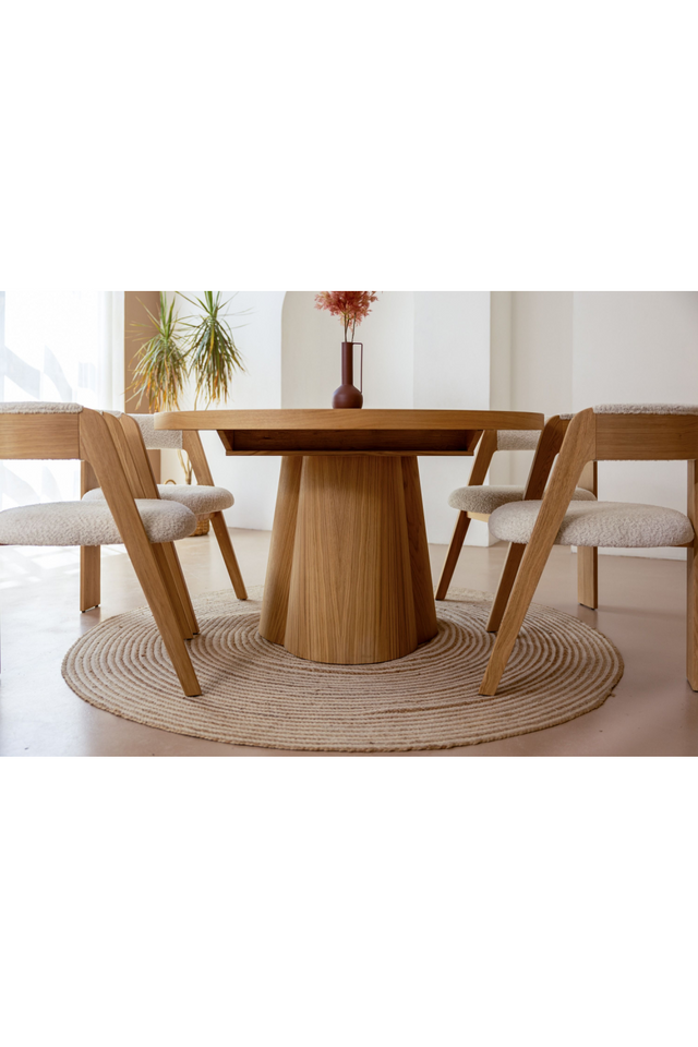 Round Oak Extendable Dining Table | OROA Modern Cloud | Oroa.com