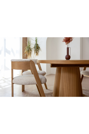 Round Oak Extendable Dining Table | OROA Modern Cloud | Oroa.com