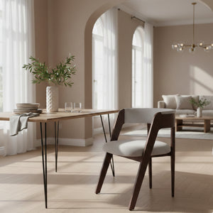   Rounded-Back Walnut Dining Chairs (2) | Oroa.com