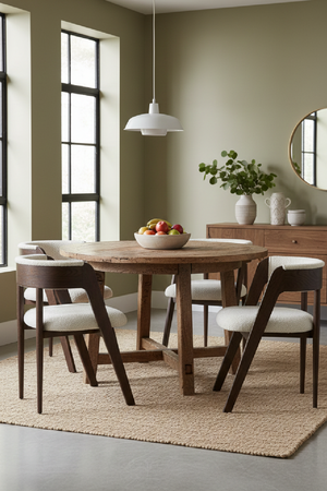   Rounded-Back Walnut Dining Chairs (2) | Oroa.com