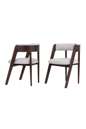 Rounded-Back Walnut Dining Chairs (2) | OROA Modern Vegas | Oroa.com