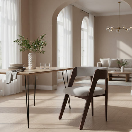   Rounded-Back Walnut Dining Chairs (2) | Oroa.com