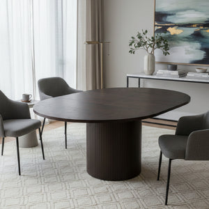  Brown Oak Extendable Dining Table | Oroa.com