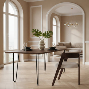   Wood Framed Curve Dining Chairs (2) | Oroa.com