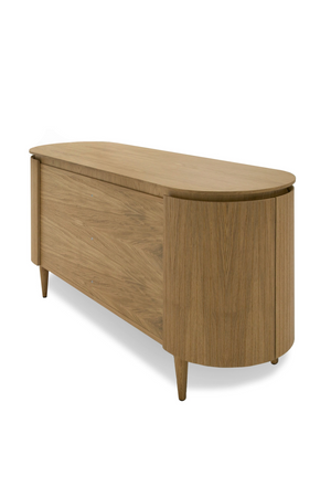 Oak 4-Door Oval Sideboard | OROA Modern Miami