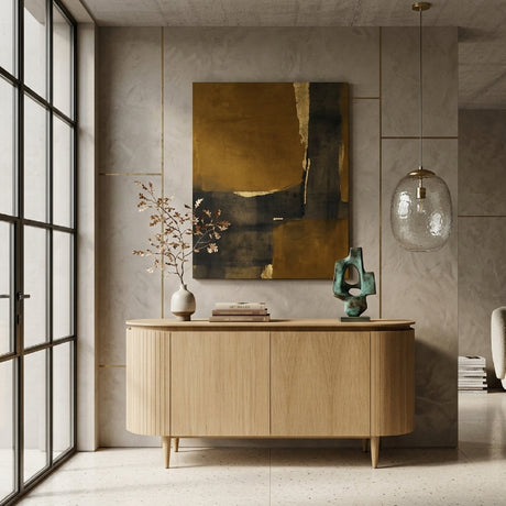   Oak 4-Door Oval Sideboard | Oroa.com