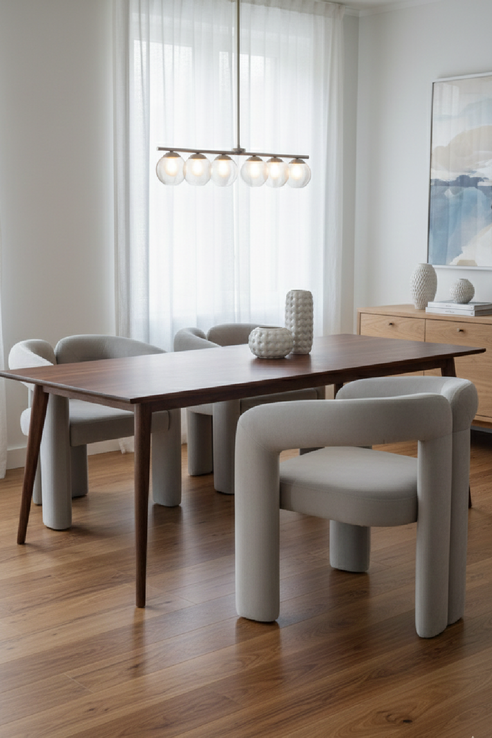 Gray Velvet Dining Chair | OROA Modern Mulgrew | Oroa.com