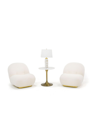 White Sherpa Accent Chair | OROA Modern Crestone | Oroa.com