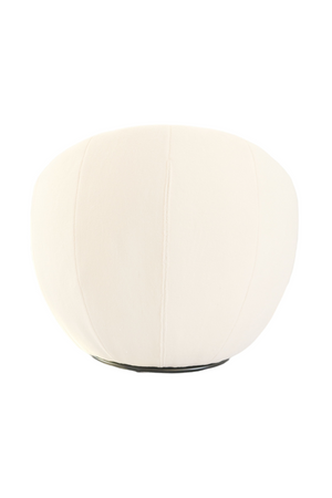 White Round Swivel Accent Chair | OROA Modern Gypsum | Oroa.com