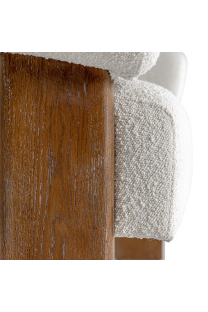 Oak-Framed White Loveseat | OROA Modern Aledo | Oroa.com