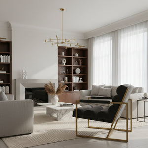 Gray Velvet Lounge Chair | OROA Modern Anton