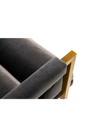 Gray Velvet Lounge Chair | OROA Modern Anton | Oroa.com