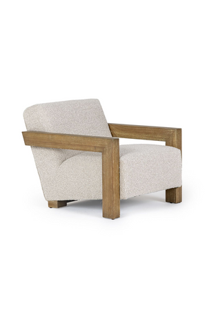 Wood-Framed Beige Accent Chair | OROA Modern Dalhart | Oroa.com