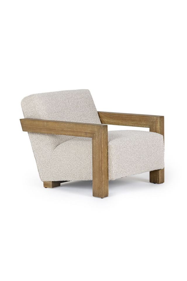 Wood-Framed Beige Accent Chair | OROA Modern Dalhart | Oroa.com