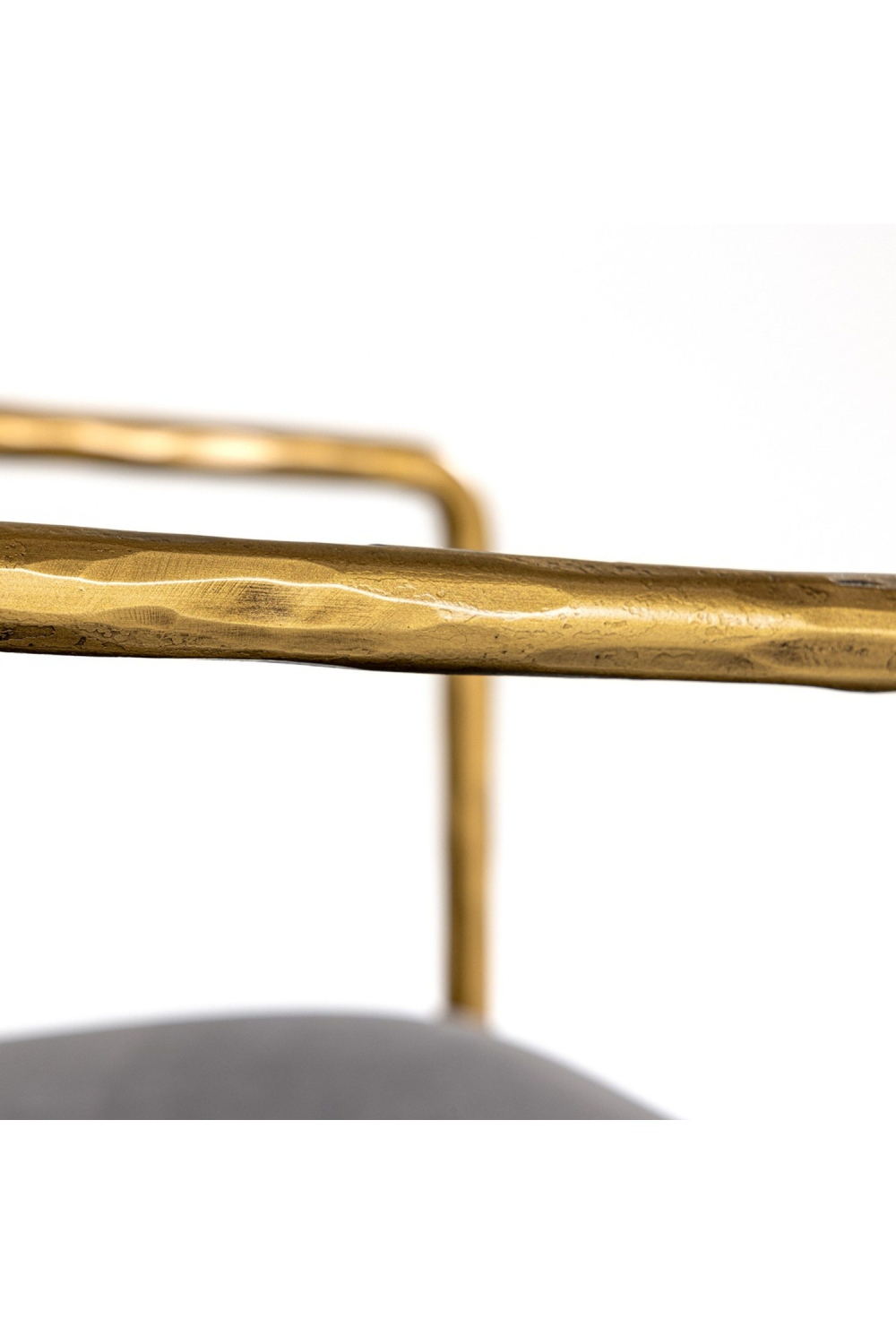 Brass-Framed Gray Velvet Dining Chair | OROA Modern Baird | Oroa.com