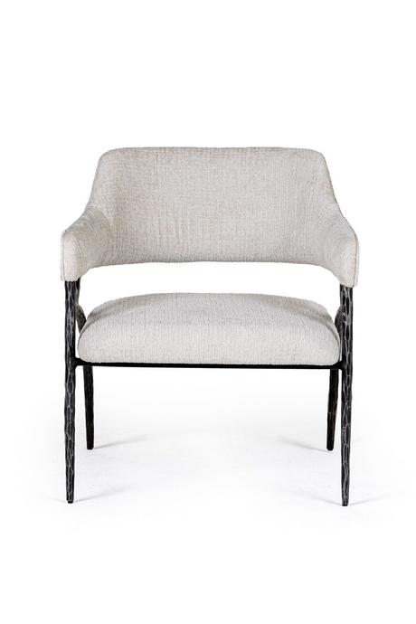 Forged Metal White Accent Chair | OROA Modern Ector | Oroa.com