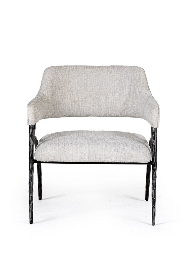 Forged Metal White Accent Chair | OROA Modern Ector | Oroa.com