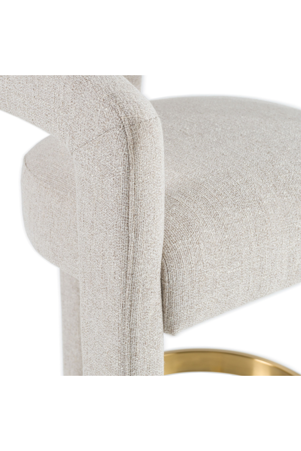 Beige Curved Counter Chair | OROA Modern Adam | Oroa.com