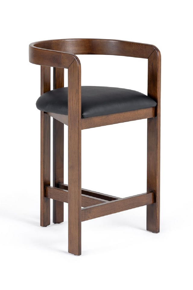 Black Vegan Leather Counter Chair | OROA Modern Belton | Oroa.com