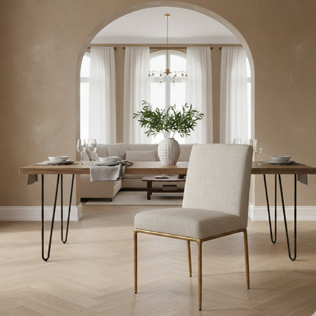   Linen Upholstered Dining Chair | Oroa.com