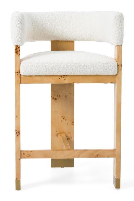 Burl Framed Cream Counter Chair | OROA Modern Letha | Oroa.com