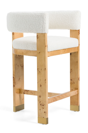 Burl Framed Cream Counter Chair | OROA Modern Letha | Oroa.com