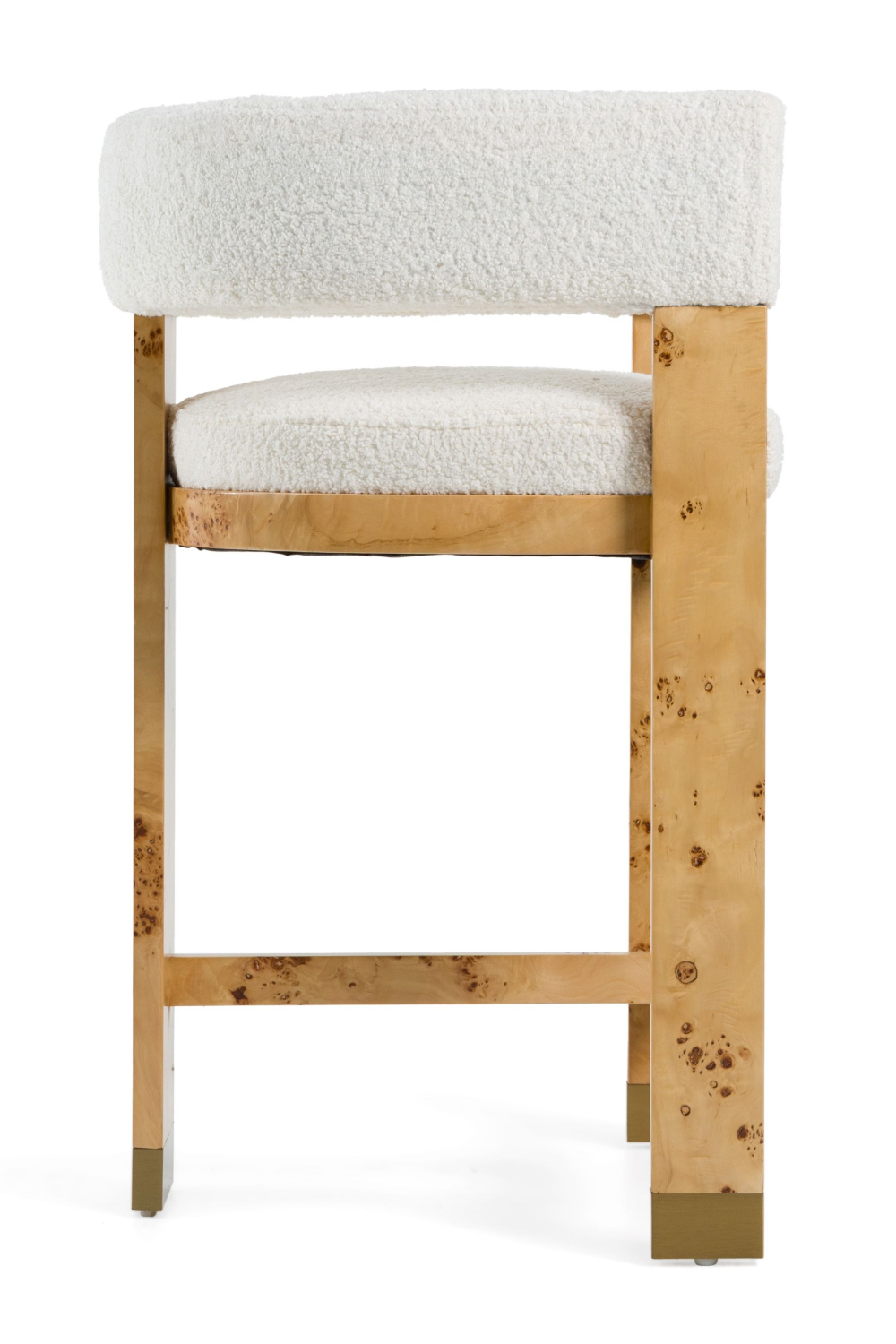 Burl Framed Cream Counter Chair | OROA Modern Letha | Oroa.com