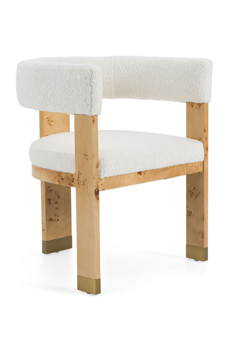 Burl Framed Cream Dining Chair | OROA Modern Letha | Oroa.com