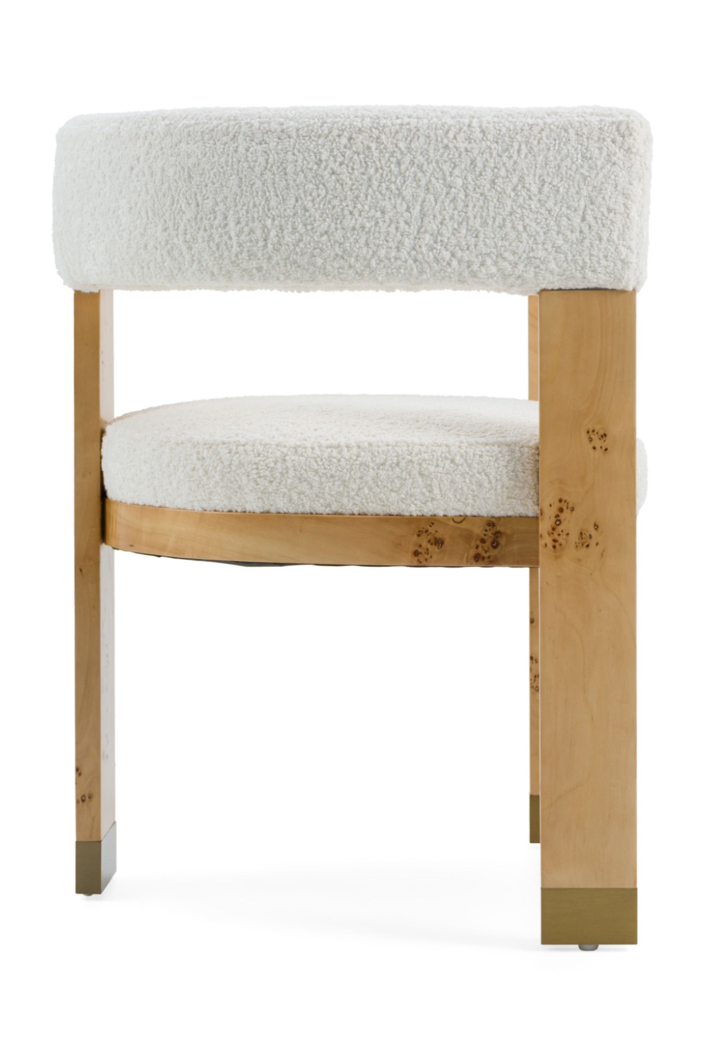 Burl Framed Cream Dining Chair | OROA Modern Letha | Oroa.com